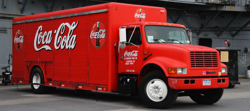 coca-cola red hgv iconic van