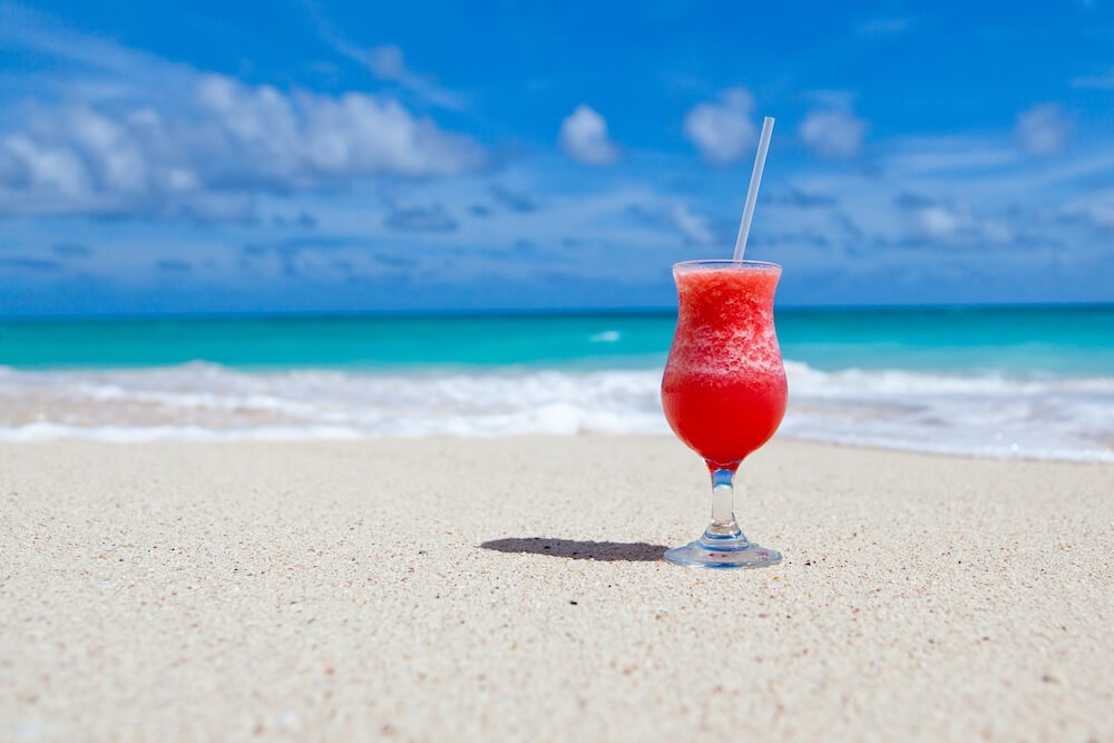 cocktail on beach